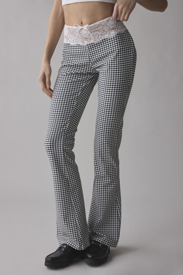 Slide View: 3: Lioness On Pointe Black Check Flare Pant