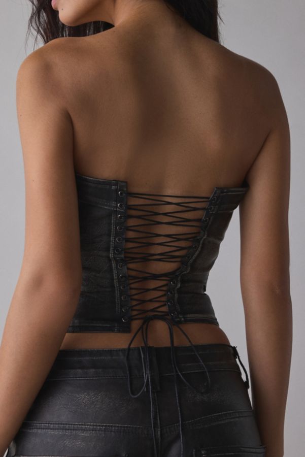 Slide View: 4: Haut Corset en Similicuir Ash Jaded London