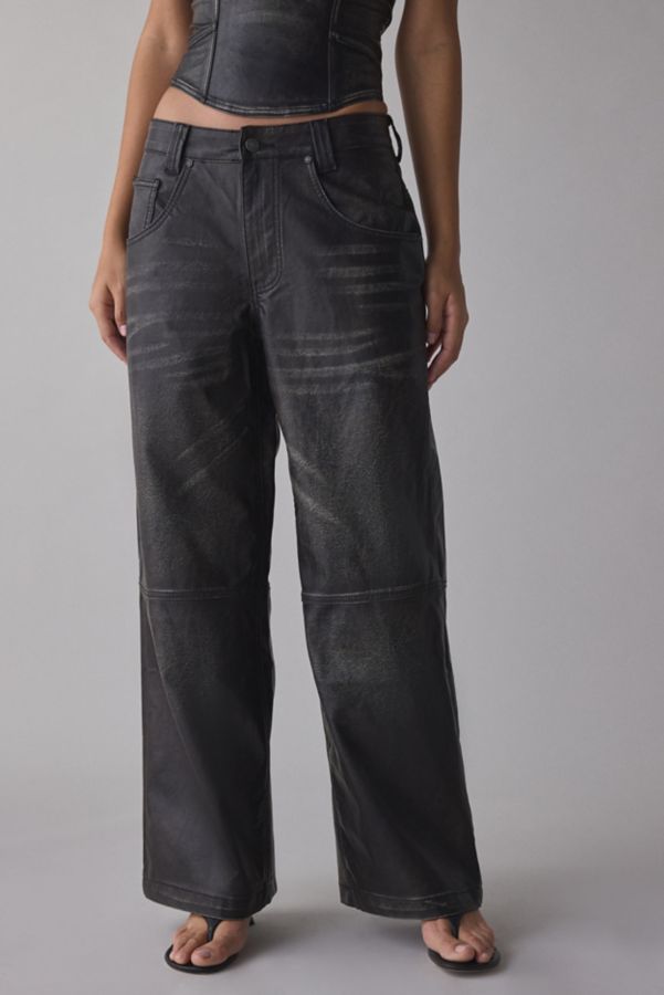 Slide View: 2: Jaded London Ash Faux Leather Colossus Trouser