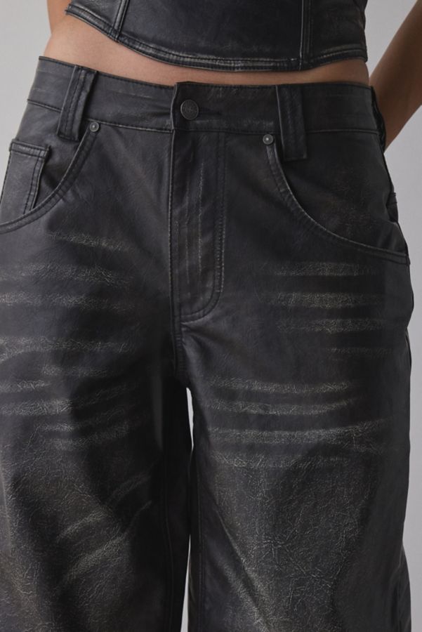 Slide View: 3: Jaded London Ash Faux Leather Colossus Trouser