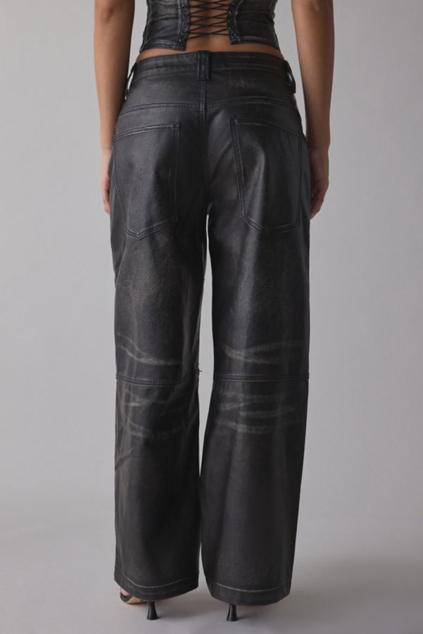 Slide View: 5: Jaded London Ash Faux Leather Colossus Trouser