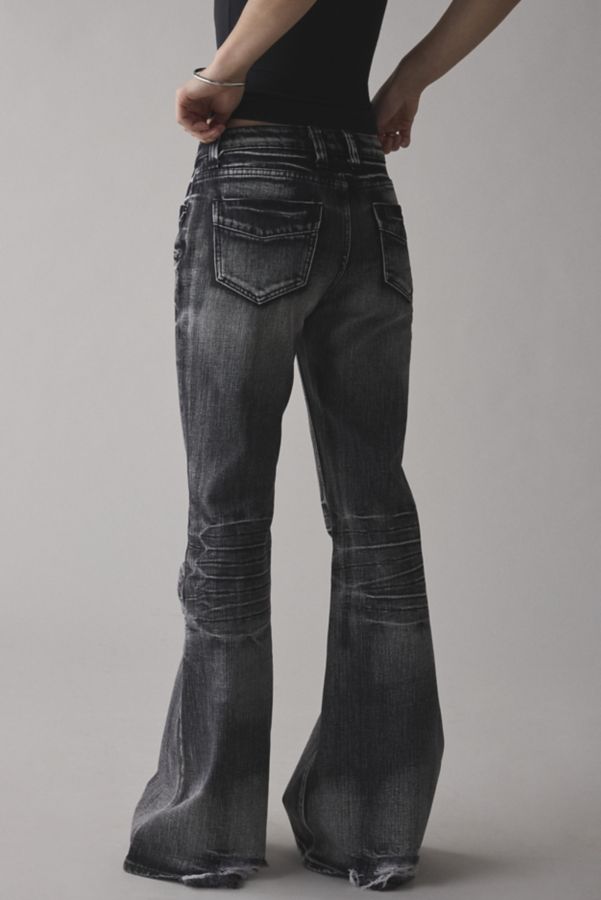 Slide View: 2: Jaded London Washed Black Drift Flare Jean