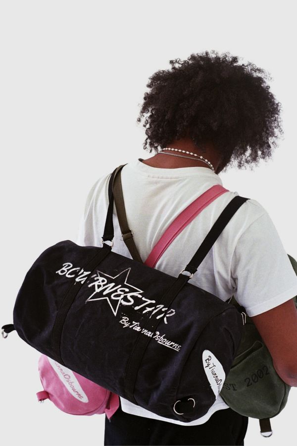 Slide View: 1: Bournestar Waxed Canvas Duffle Bag