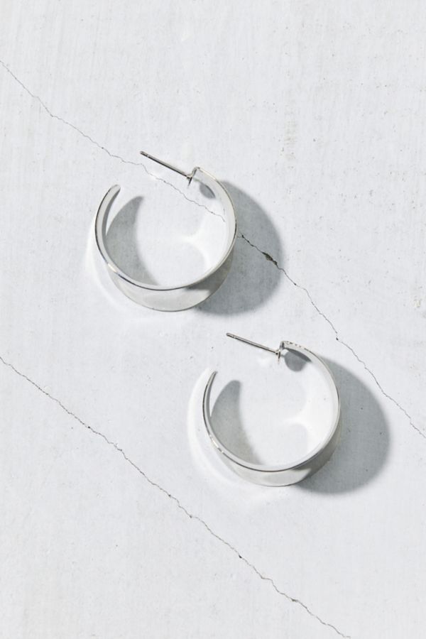 Slide View: 3: Statement Flat Hoop Earring