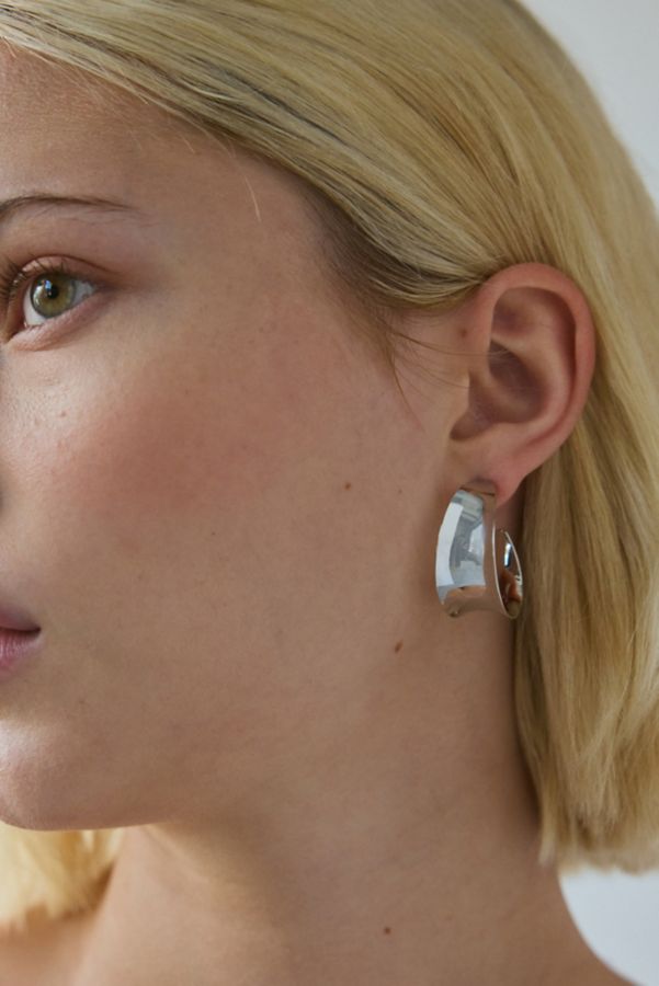 Slide View: 1: Statement Flat Hoop Earring