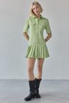 Thumbnail View 1: Another Girl Drop Waist Pleated Shirt Mini Dress