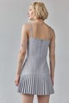 Thumbnail View 3: Another Girl Tailored Pinstripe Pleated-Hem Mini Dress