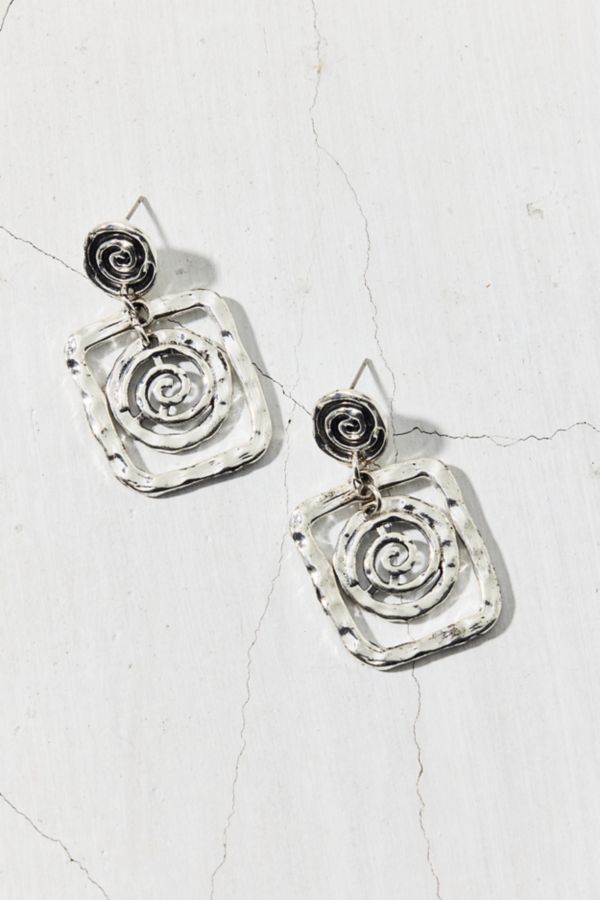 Slide View: 3: Statement Swirl Drop Earring