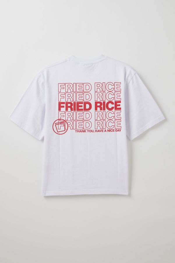 Slide View: 2: FRIED RICE Repeat Logo Graphic Tee