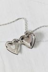 Thumbnail View 3: Metal Etched Heart Locket Necklace