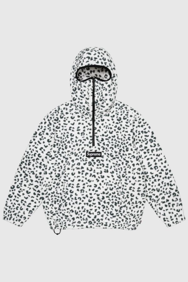 Slide View: 1: Supreme Polartec Facemask Half-Zip Hooded Sweatshirt