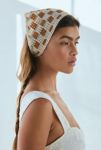 Thumbnail View 1: Valerie Checkerboard Crochet Triangle Headscarf