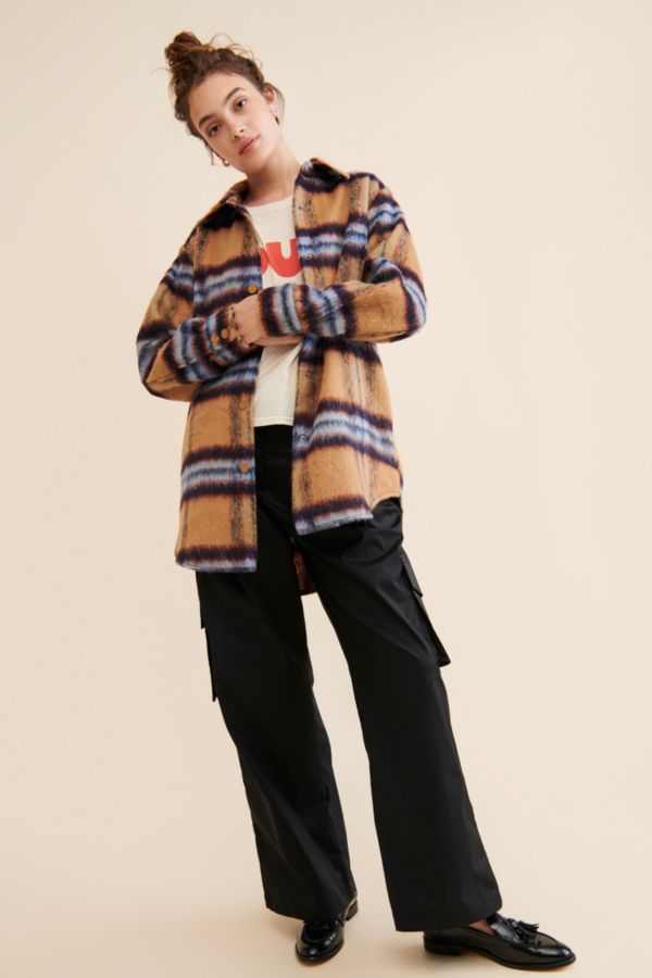 Slide View: 4: Steve Madden Eldridge Plaid Shirt Jacket