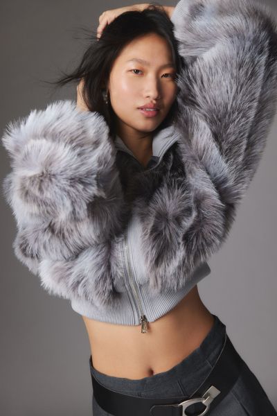 Portia Faux Fur Cropped Jacket