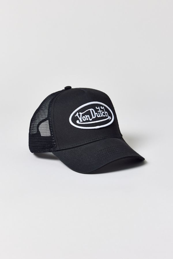 Slide View: 2: Von Dutch Logo Trucker Hat