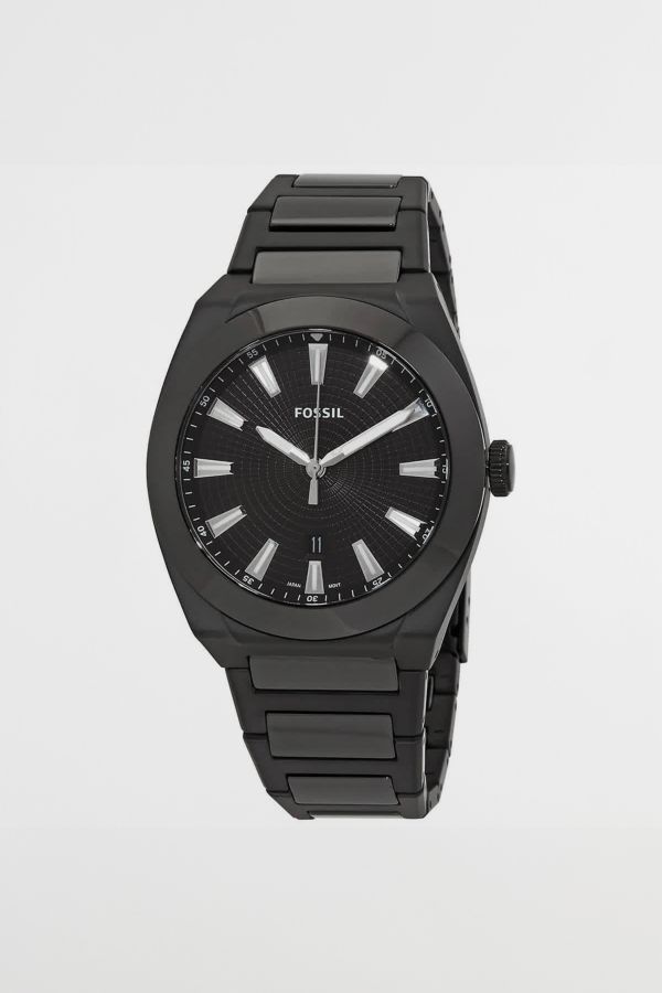 Slide View: 1: Fossil Everett Quartz Black Dial Watch