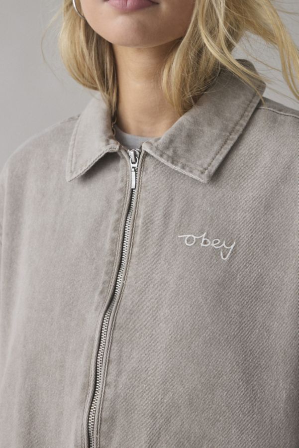 Slide View: 2: OBEY Serene Denim Zip-Up Shirt Jacket