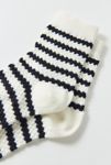 Thumbnail View 3: Textured Knit Striped Crew Sock