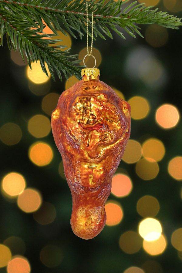 Slide View: 2: Buffalo Chicken Wing Glass Ornament