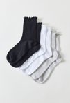 Thumbnail View 2: UO Lightweight Ribbed Crew Sock 3-Pack