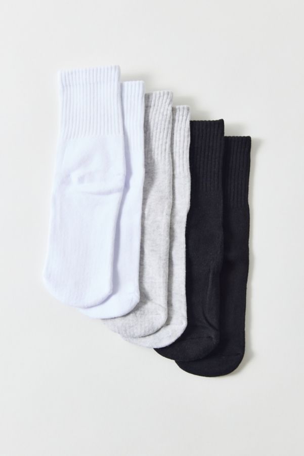 Slide View: 2: UO Quarter Crew Sock 3-Pack