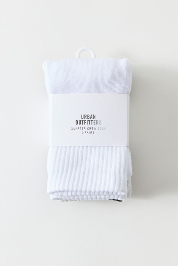 Slide View: 1: UO Quarter Crew Sock 3-Pack