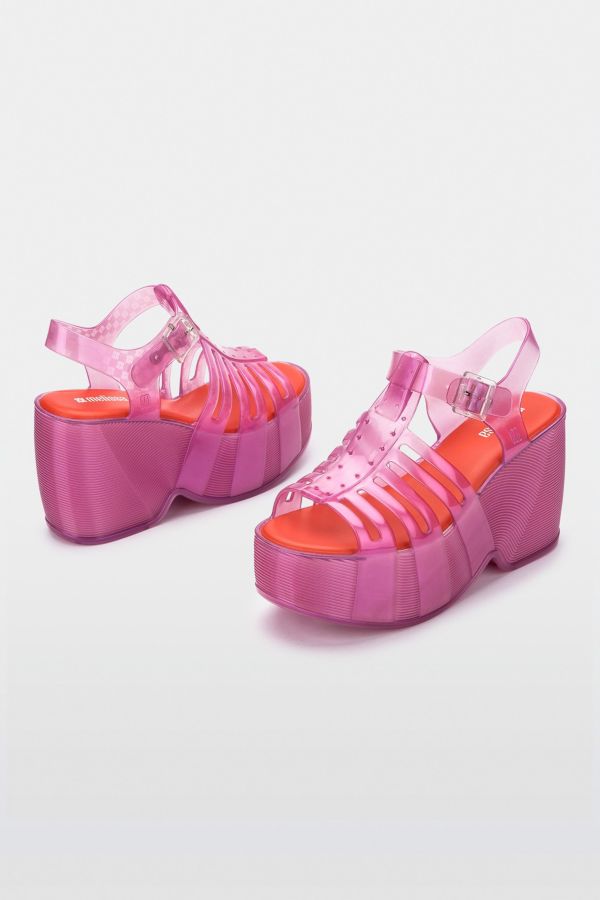 Slide View: 2: Melissa Station 79 Jelly Platform Sandal