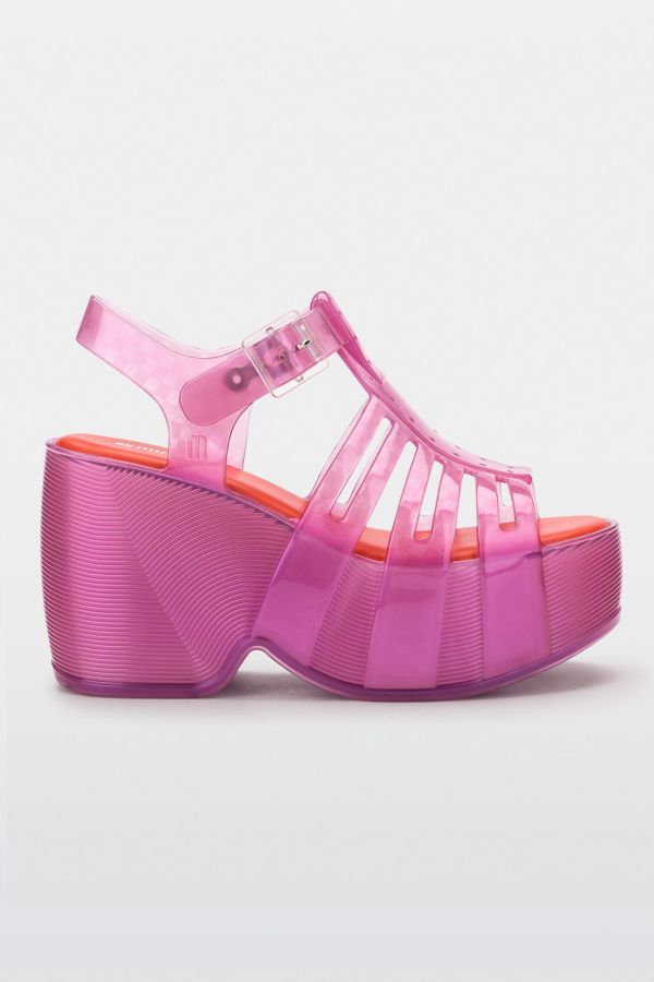 Slide View: 1: Melissa Station 79 Jelly Platform Sandal