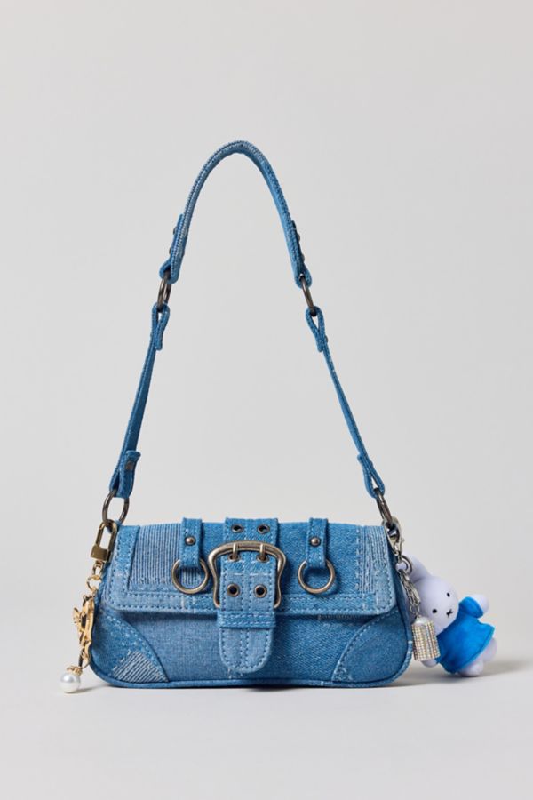 Slide View: 2: Silence + Noise Jade Denim Shoulder Bag