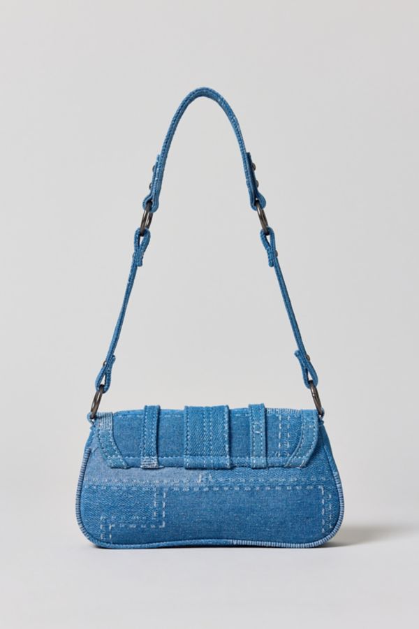 Slide View: 4: Silence + Noise Jade Denim Shoulder Bag