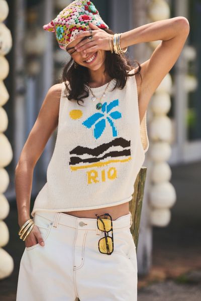 BDG Capri Destination Graphic Knit Vest Top