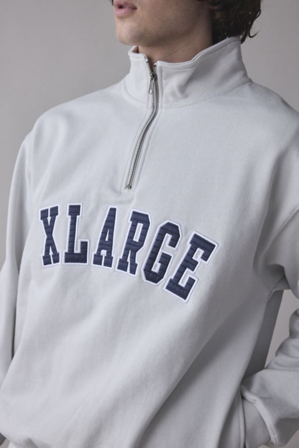 Slide View: 4: XLARGE Arch Logo Graphic Half Zip Pullover Sweatshirt