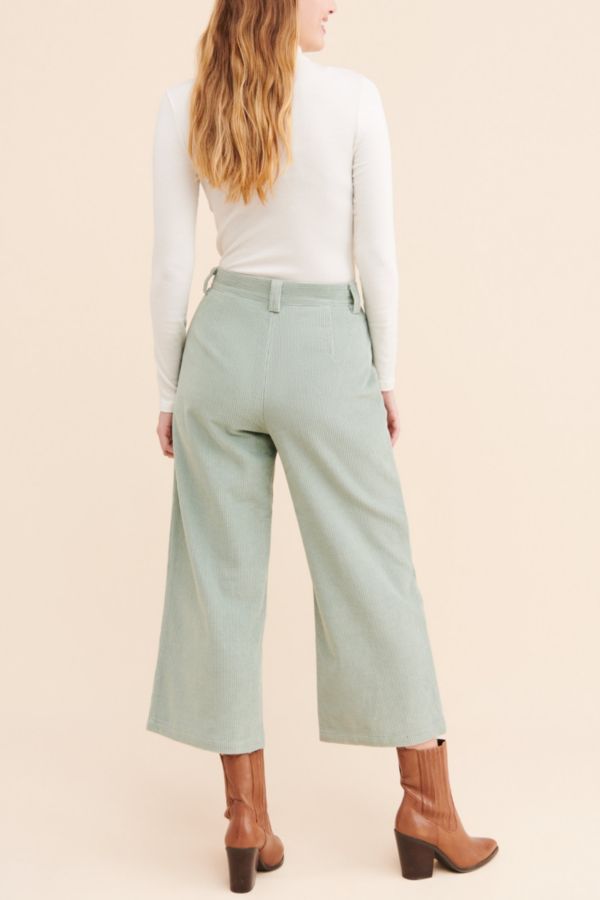 Slide View: 3: Charlie Holiday Sea Foam Wide Leg Pant