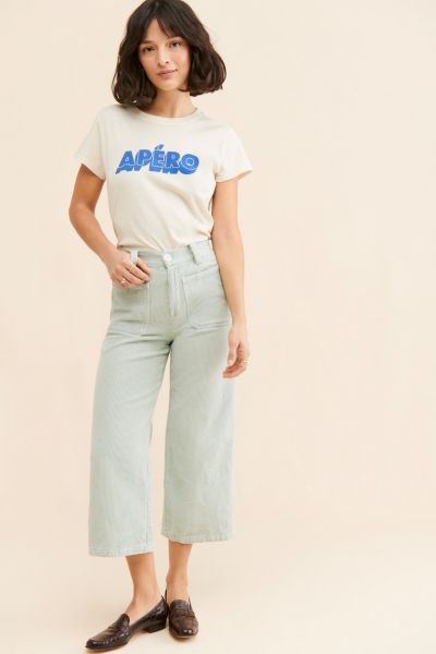 Charlie Holiday Sea Foam Wide Leg Pant