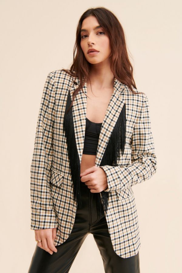 Slide View: 1: Sister Jane Arthur Fringe Blazer