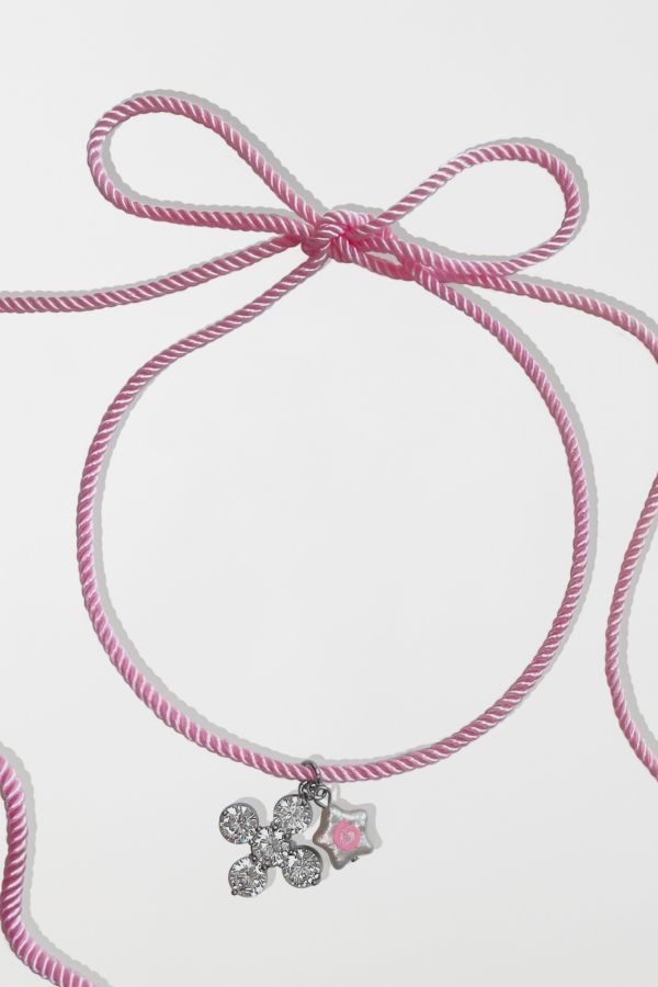 Slide View: 2: Five Fourty Nine Polly Satin Cord Necklace