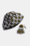 Thumbnail View 4: MARVES new york Crochet Checkered Mini Beanie Keychain Bag Charm