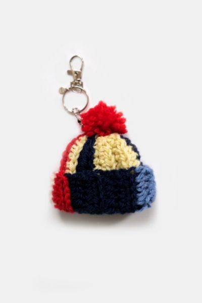 MARVES new york Crochet Mini Beanie Keychain Bag Charm