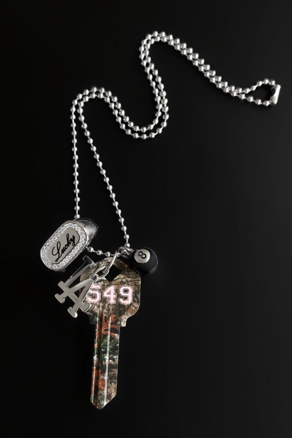 Slide View: 2: Five Fourty Nine I Heart LA Charm Necklace