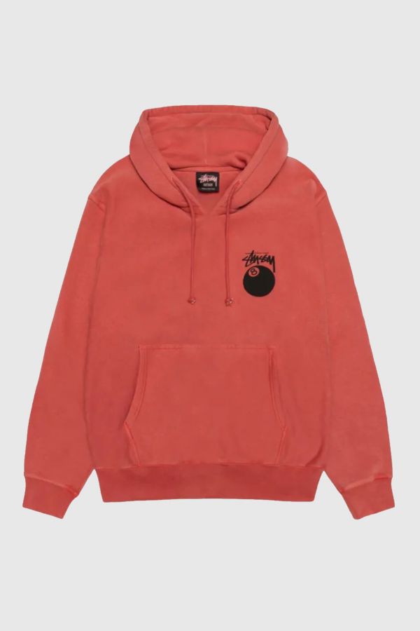 Slide View: 2: Stussy 8 Ball Pigment Dyed Hoodie Sweatshirt