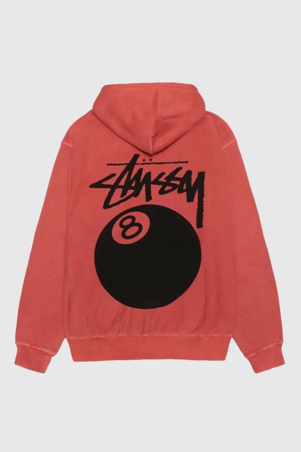 Slide View: 1: Stussy 8 Ball Pigment Dyed Hoodie Sweatshirt