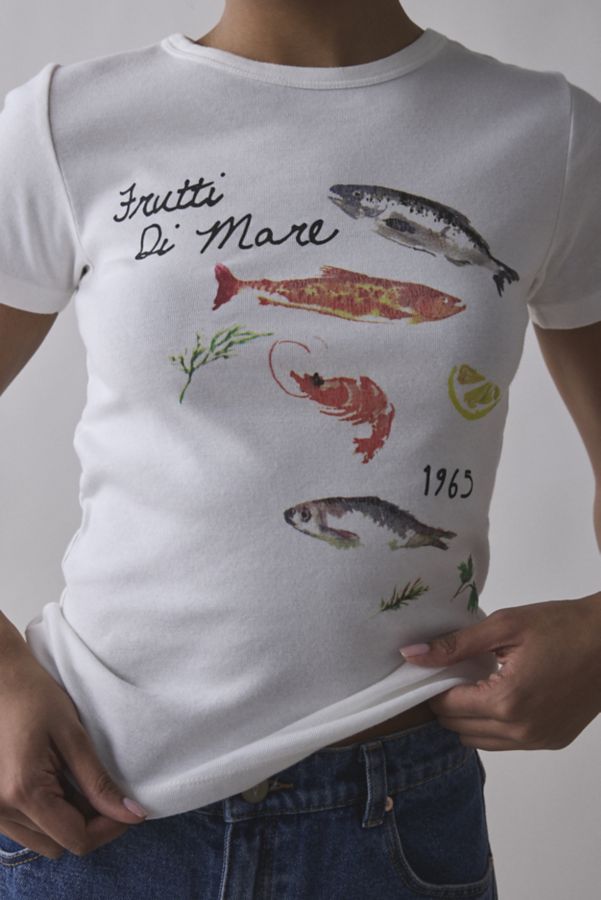 Slide View: 2: T-shirt pour bébé graphique Frutti Di Mare Seafood