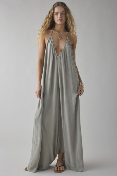 Out From Under Seas The Day Backless Halter Gauze Jumpsuit