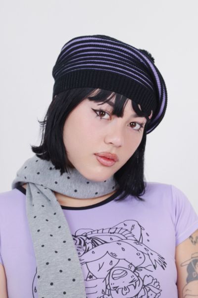 Strawberry Western Knit Beret Beanie