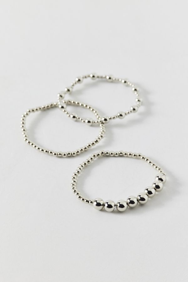 Slide View: 1: Stretchy Metal Beaded Bracelet Set