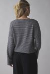 Thumbnail View 2: Urban Renewal Remnants French Terry Stripe Knit Drippy Sleeve Top