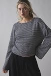 Thumbnail View 1: Urban Renewal Remnants French Terry Stripe Knit Drippy Sleeve Top