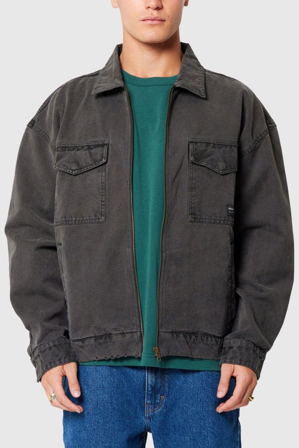 Slide View: 1: Abrand A6 Toretto Canvas Jacket