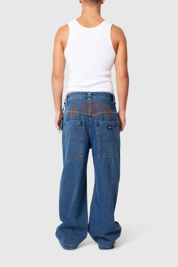 Slide View: 9: Abrand A7 Mega Baggy Embroidered Jean