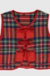 Thumbnail View 3: Reworked Woolen Plaid Tie Vest 01